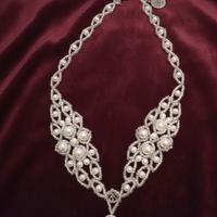 Collana Perle Elegante Vintage Gemma Pendente