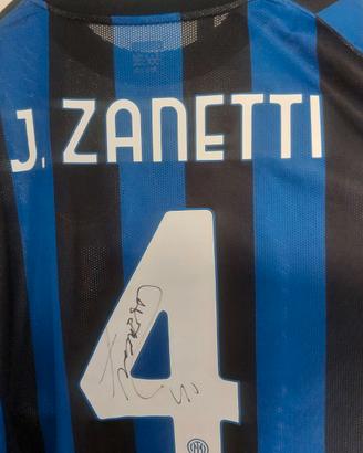 Maglia zanetti autografata originale
