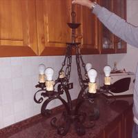 Lampadario in ferro battuto 