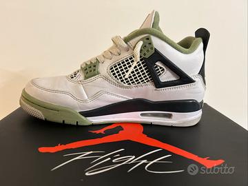 Nike Air jordan 4 Bianco  Verde, Size 38