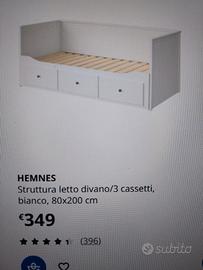 Letto IKEA HEMNES bianco