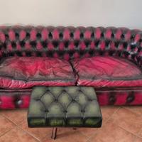 Divano Chesterfild + poggiapiedi