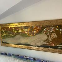 Quadri di Klimt con cornici in legno dorato