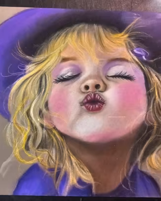disegno con matite pastello