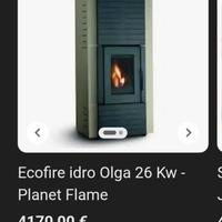 stufa a pellet idro 26kw palazzetti 