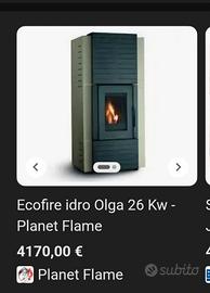 stufa a pellet idro 26kw palazzetti 
