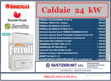 CALDAIA DA 24 KW DI VARIE MARCHE