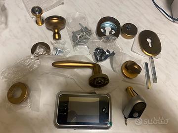 Kit pirta blindata pomello maniglia spioncino
