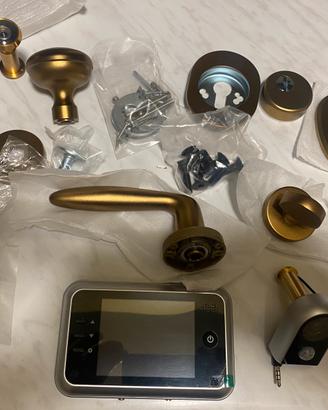 Kit pirta blindata pomello maniglia spioncino