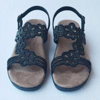 Sandali Donna 39 Neri Vallerverde Tacco Basso 3 cm
