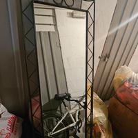 Specchiera da terra moderna ferro batutto