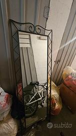 Specchiera da terra moderna ferro batutto