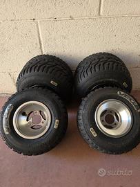 Set ruote complete da pioggia Vega per Go-Kart