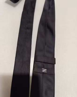 Cravatta Nera Ermenegildo Zegna Seta Jacquard 