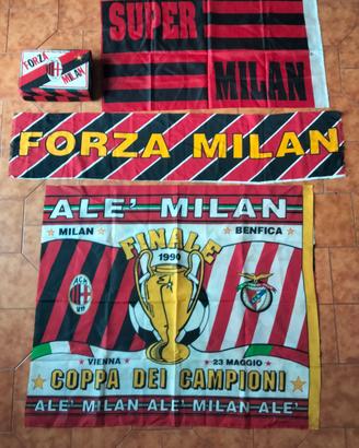 Lotto Milan vintage '80'90 sciarpa cuscino Benfica