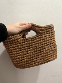 Borsa marrone in velluto