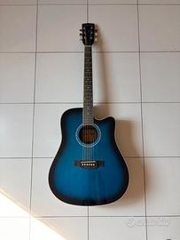 Chitarra acustica Harley Benton Blue Burst Cutaway
