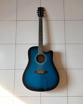 Chitarra acustica Harley Benton Blue Burst Cutaway