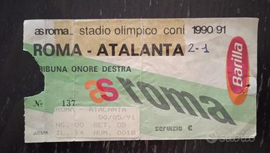 Biglietto AS Roma -  Atalanta stagione 1990-91
