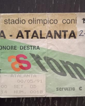 Biglietto AS Roma -  Atalanta stagione 1990-91