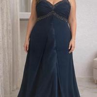 Vestito elegante blu da donna xl