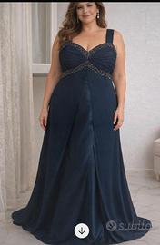 Vestito elegante blu da donna xl