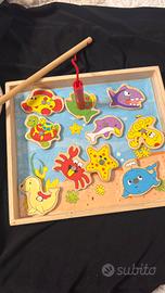 GIOCO PESCA MAGNETICA IN LEGNO