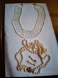 Collana di perle + 1 Girocollo di perline e bugle