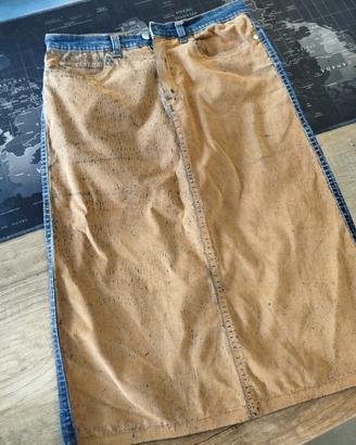 gonna lunga camosciata