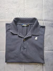 Polo K-Way Vincent grigio scuro/blu taglia M 