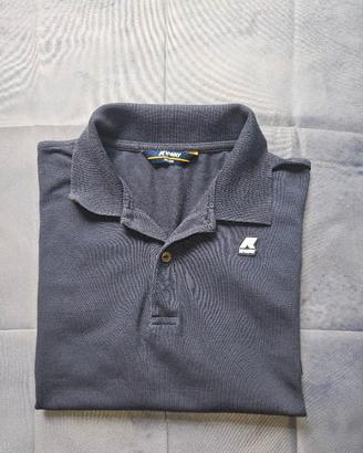 Polo K-Way Vincent grigio scuro/blu taglia M 