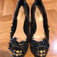 scarpe Miu Miu nappa nera num 39
