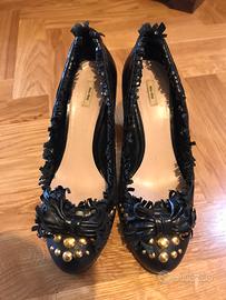 scarpe Miu Miu nappa nera num 39