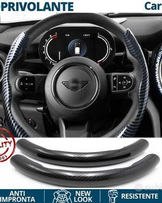 COPRIVOLANTE per MINI Effetto FIBRA CARBONIO Nero