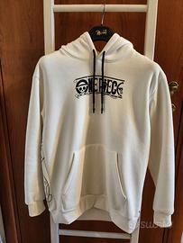 felpa Alcott Onepiece bianca Luffy originale