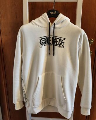 felpa Alcott Onepiece bianca Luffy originale