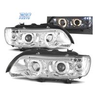 FARI BMW X5 E53 99-03 ANGEL EYES FONDO CROMATO