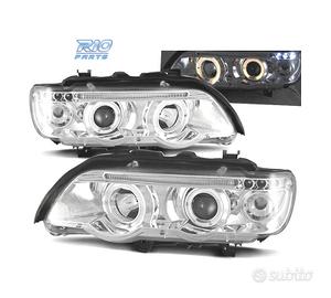 FARI BMW X5 E53 99-03 ANGEL EYES FONDO CROMATO