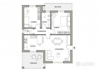 MONTESPACCATO 100 mq- con BALCONE