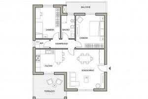 MONTESPACCATO 100 mq- con BALCONE