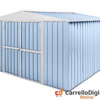 Box in Acciaio da giardino 360x345 cm azzurro