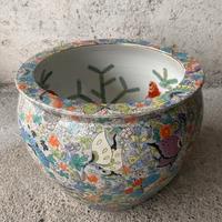 Vaso Cinese Fish Bowl Porcellana Famille Rose-37cm