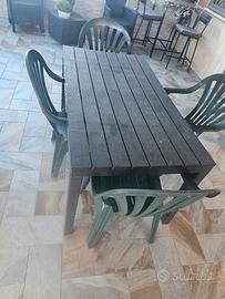 tavolo da giardino + 4 sedie
