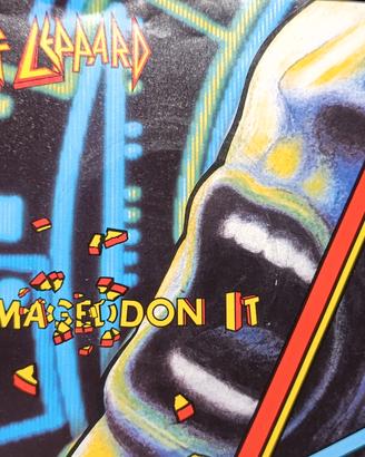 vinile Def Leppard "Armageddon It" firmato Belfast