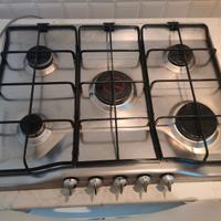 piano cottura a gas da 70 inox a 5 fuochi