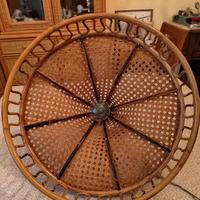 Lampadario bambu/midollino/vimini