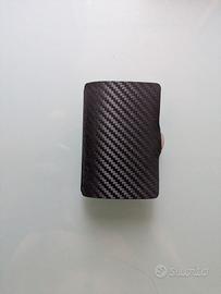 Portafoglio portatessere iClip black carbon