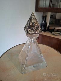 Decanter da liquore in cristallo vintage, metà XX