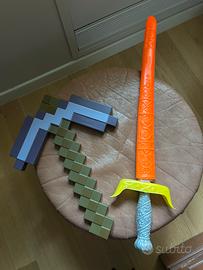 Spada e piccone Minecraft