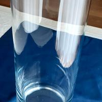 Vaso in vetro fine trasparente forma cilindrica